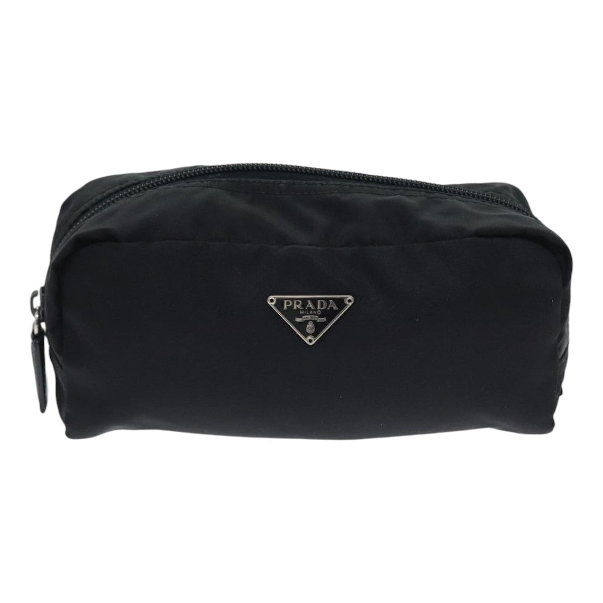 Luxury Prada Pouch Nylon Black Silver  bs18565