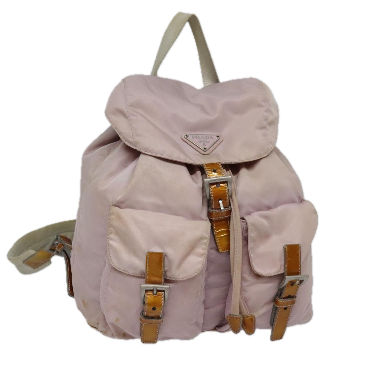 Luxury Prada Backpack Nylon Pink Silver  bs18571