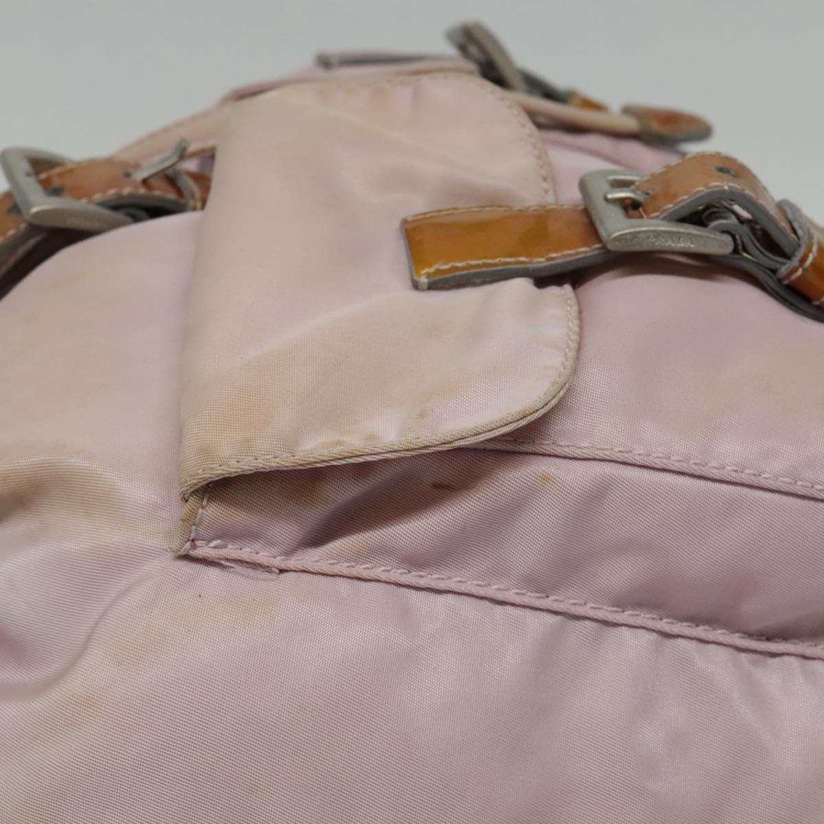 Luxury Prada Backpack Nylon Pink Silver  bs18571