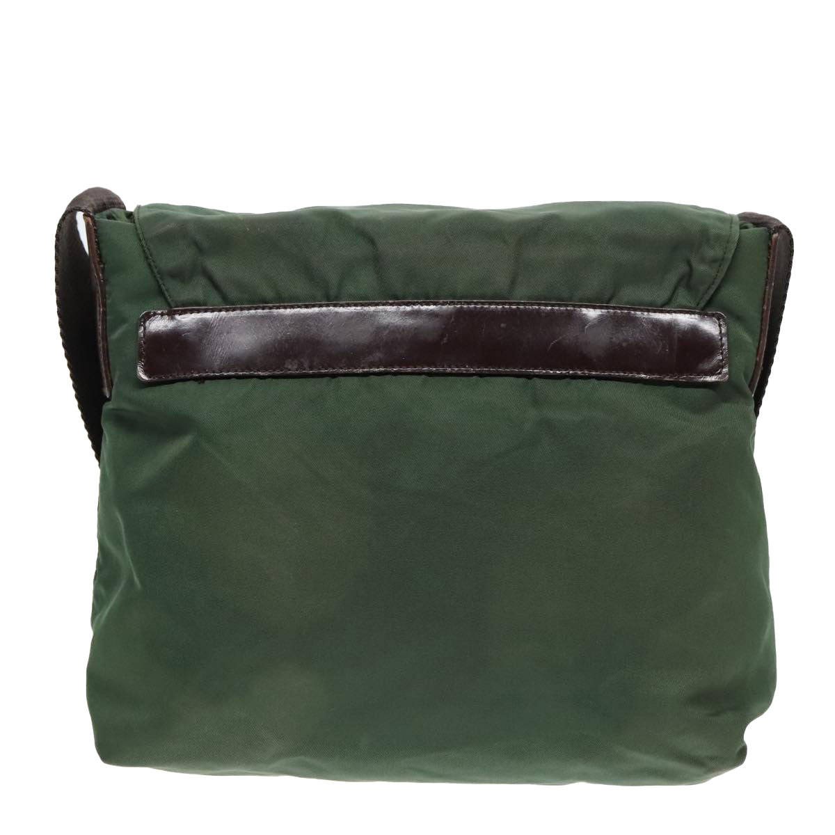 Luxury Prada Shoulder Bag Nylon Green Brown Silver  bs18578