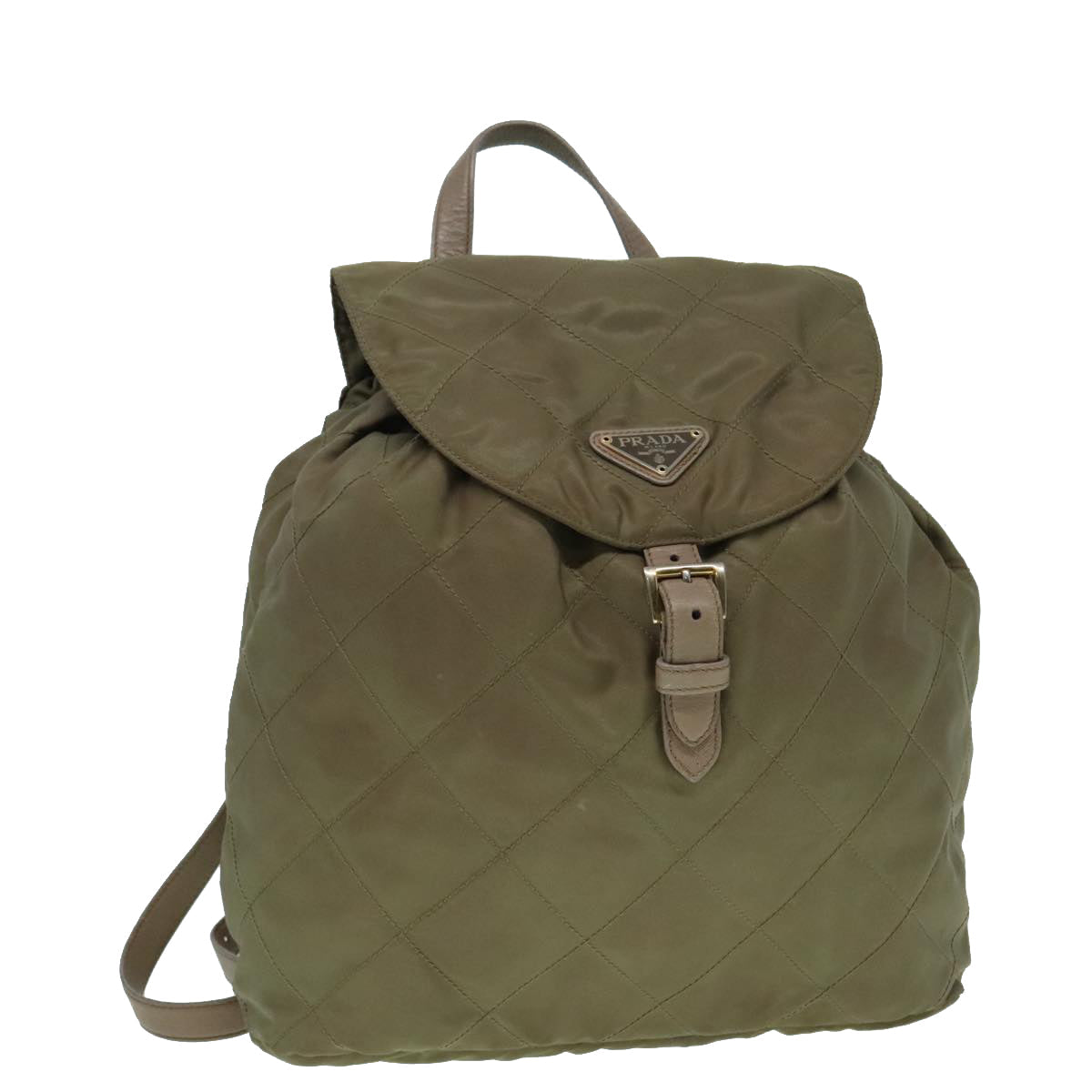 Luxury Prada Backpack Nylon Beige Gold  bs18579