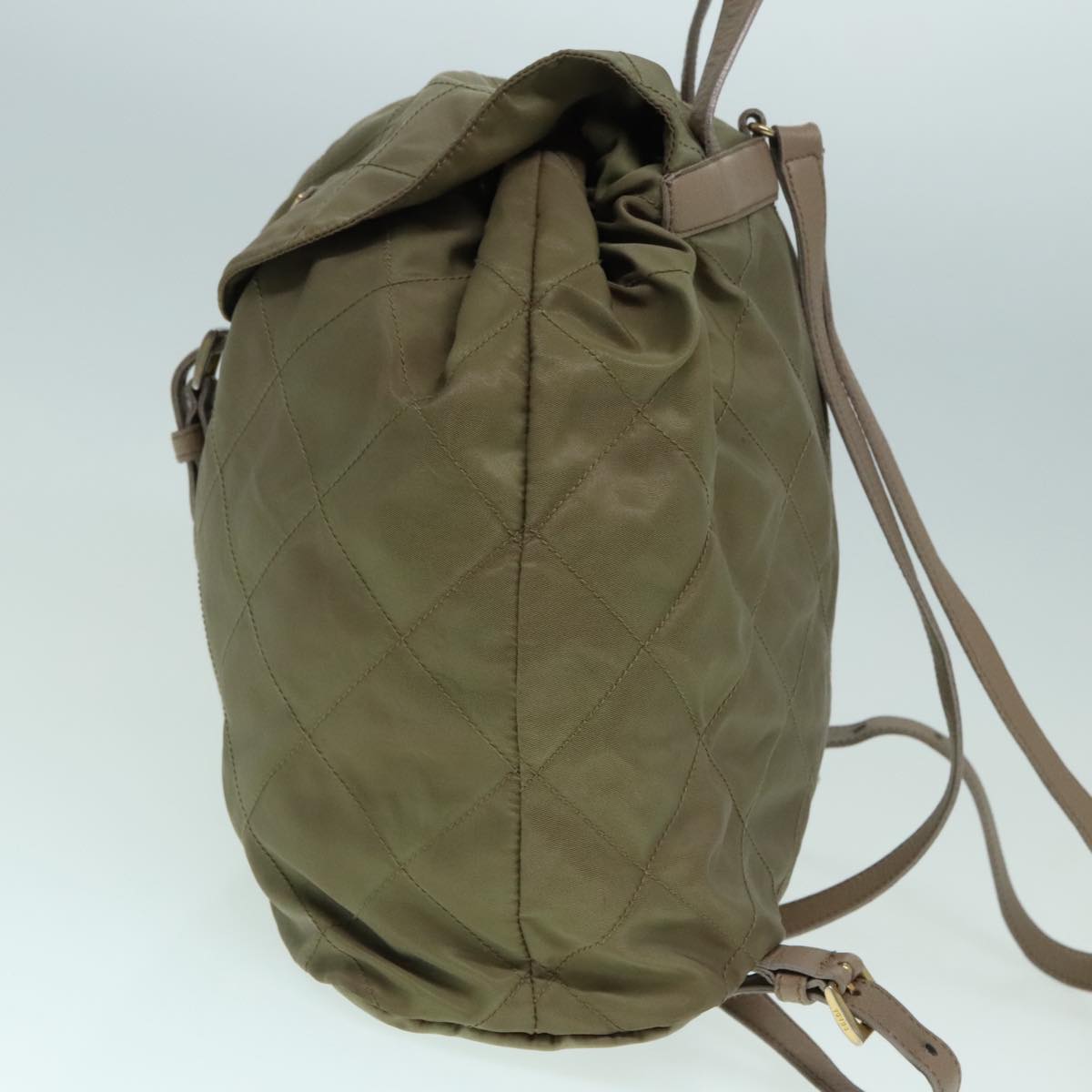 Luxury Prada Backpack Nylon Beige Gold  bs18579
