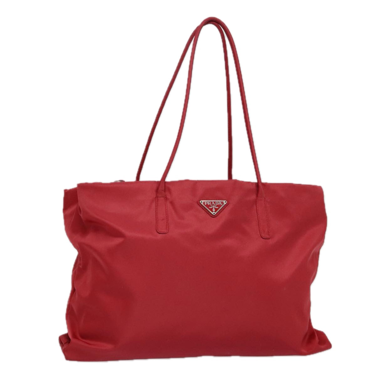 Luxury Prada Tote Bag Nylon Red Silver  bs18598