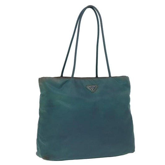 Luxury Prada Tote Bag Nylon Blue Silver  bs18599