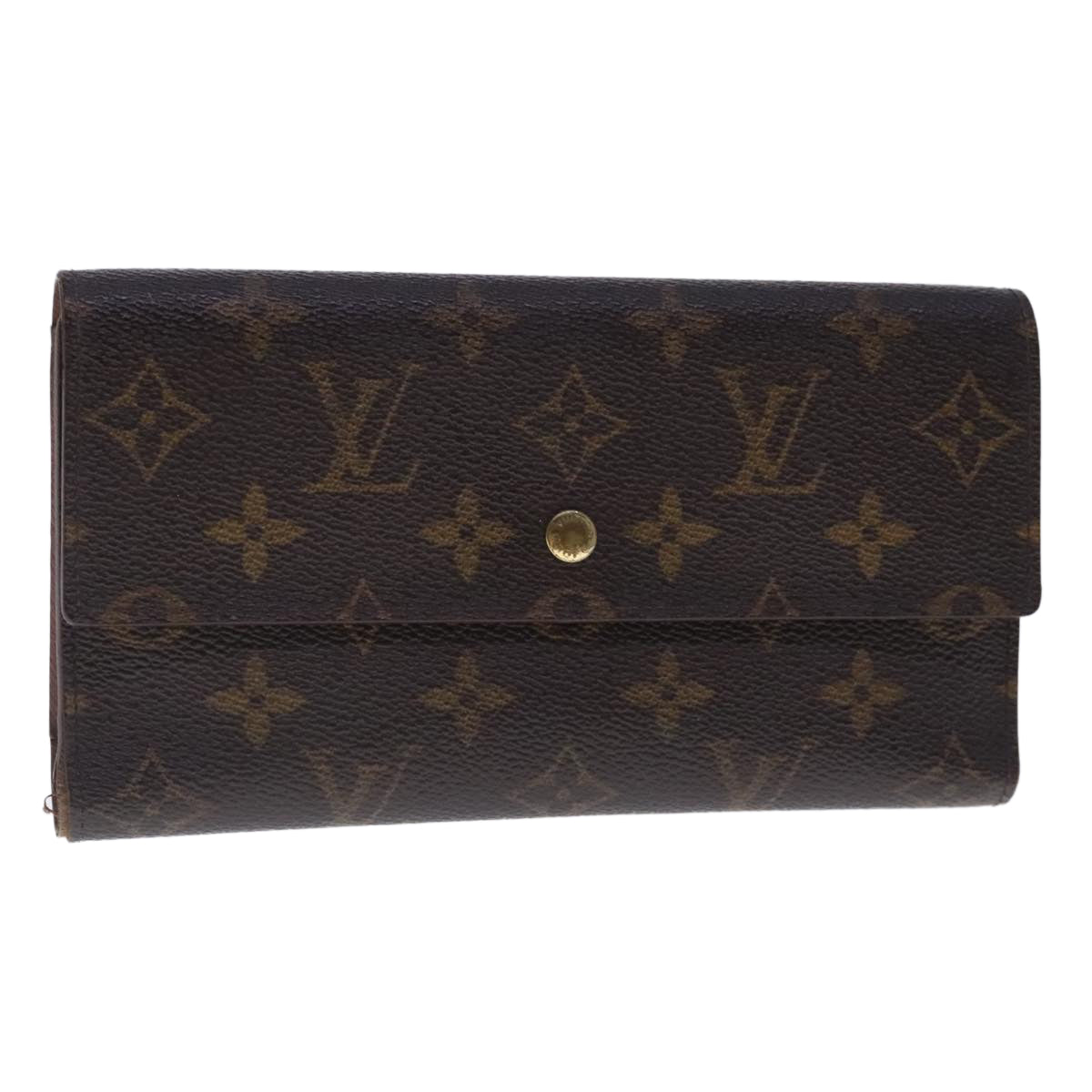 LOUIS VUITTON Monogram Portefeuille International Wallet M61217 LV bs18708
