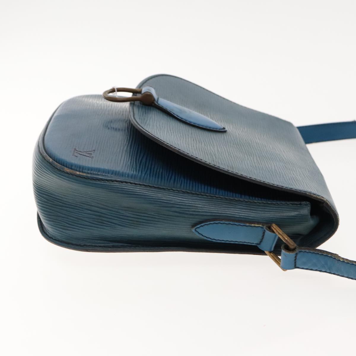 LOUIS VUITTON Epi Saint Cloud GM Shoulder Bag Toledo Blue M52195 LV bs18729