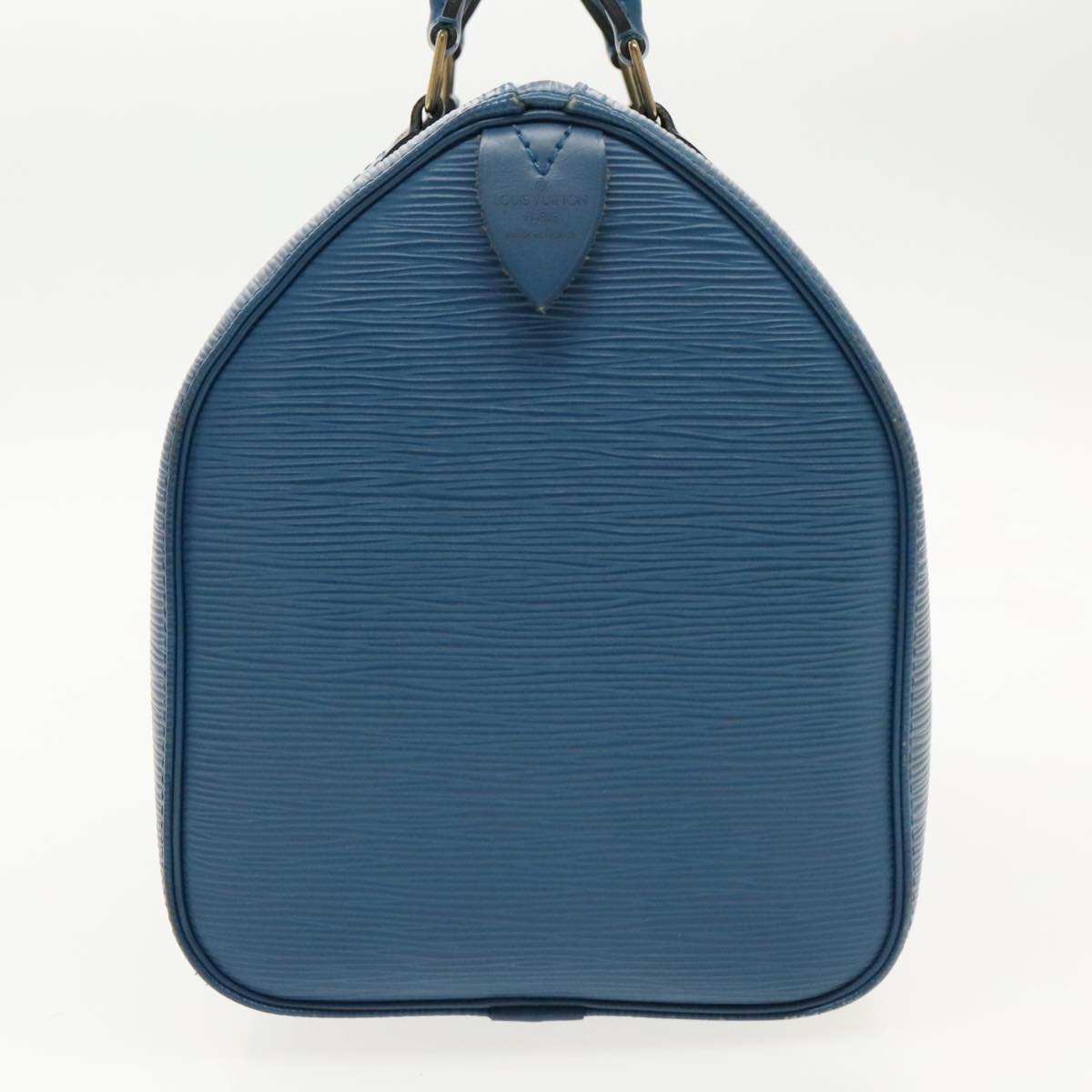 LOUIS VUITTON Epi Speedy 30 Hand Bag Toledo Blue M43005 LV bs18973