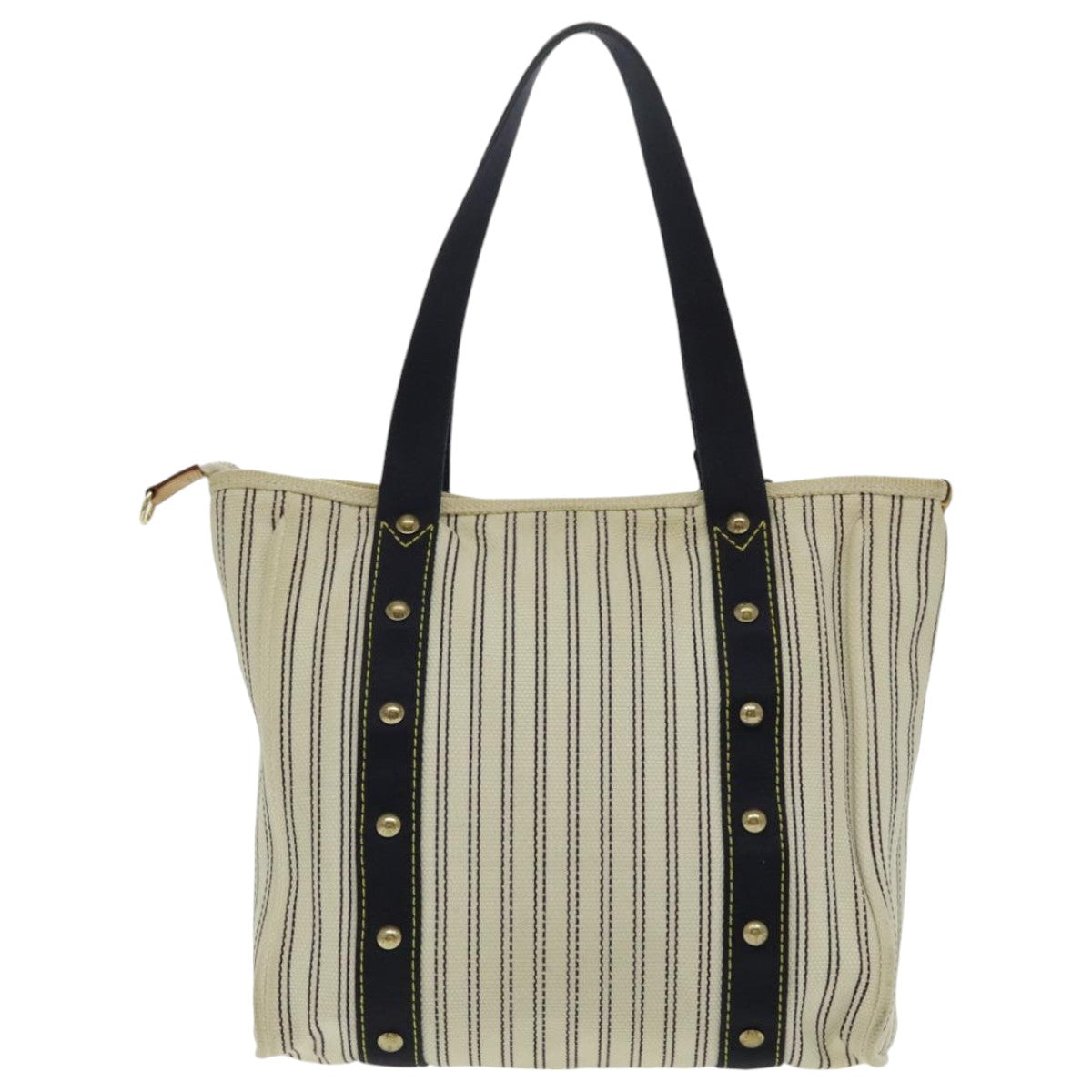 LOUIS VUITTON Antigua Cabas MM Tote Bag White Navy M40132 LV bs18999