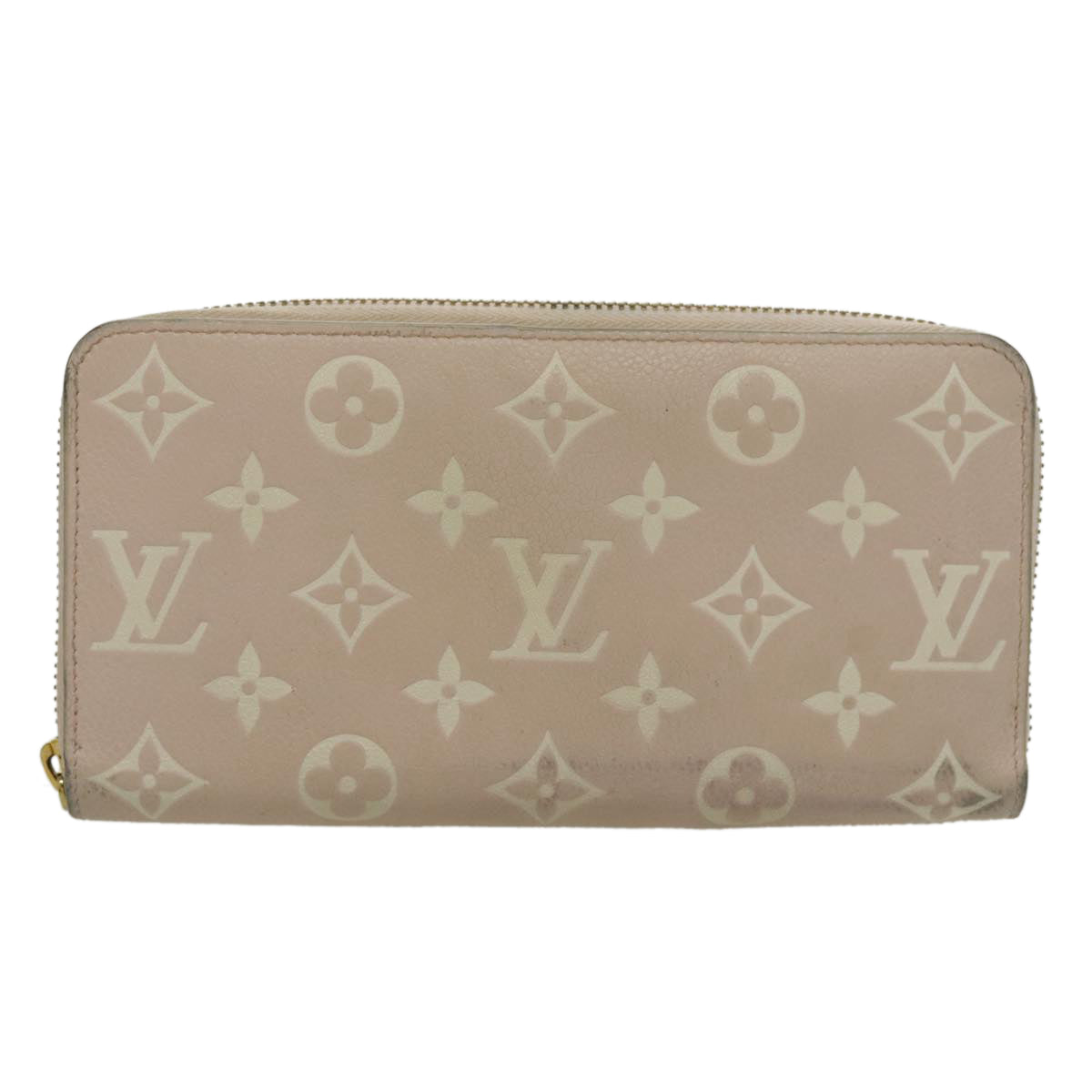 LOUIS VUITTON Monogram Empreinte Zippy Wallet Pink Yellow M81279 LV bs19005