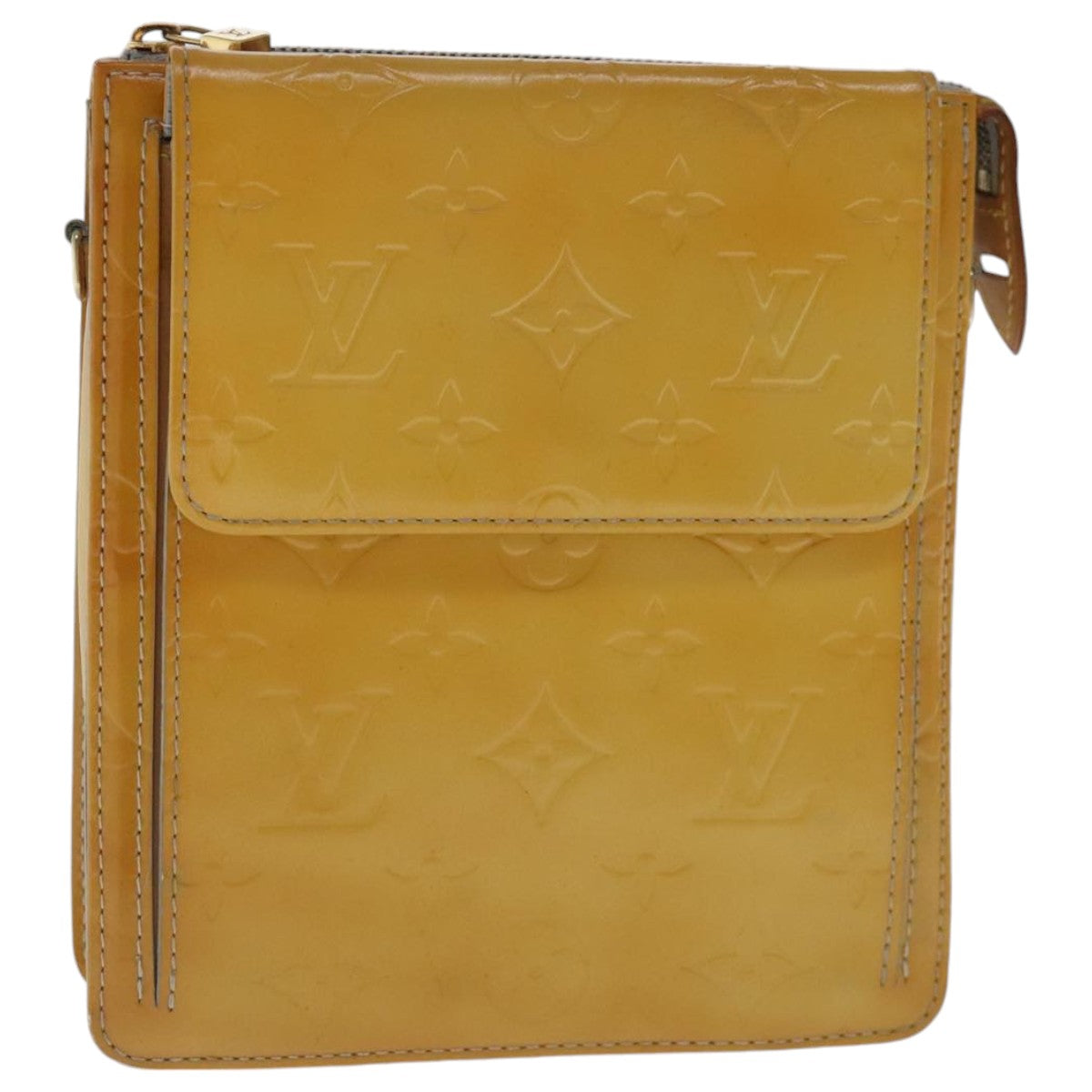 LOUIS VUITTON Monogram Vernis Motto Accessory Pouch Gris M91030 LV bs19141