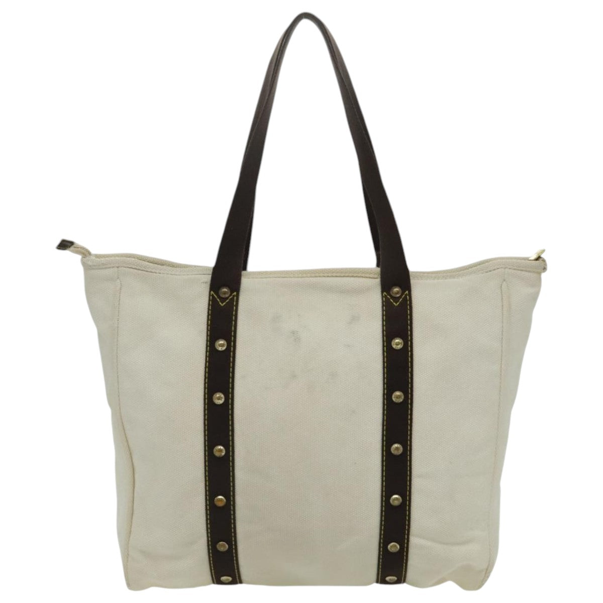 LOUIS VUITTON Antigua Cabas GM Tote Bag White Dark Brown M40033 LV bs19171