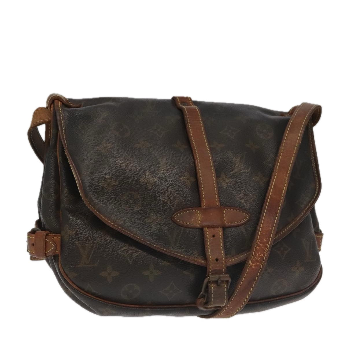 LOUIS VUITTON Monogram Saumur 30 Shoulder Bag M42256 LV bs19263