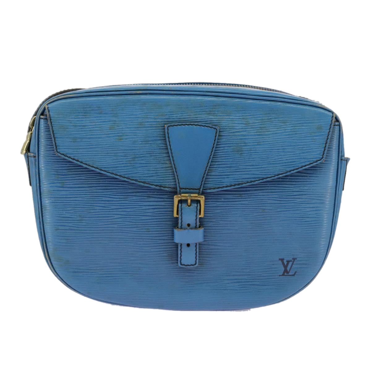 LOUIS VUITTON Epi June Feuille Shoulder Bag Blue M52155 LV bs19357