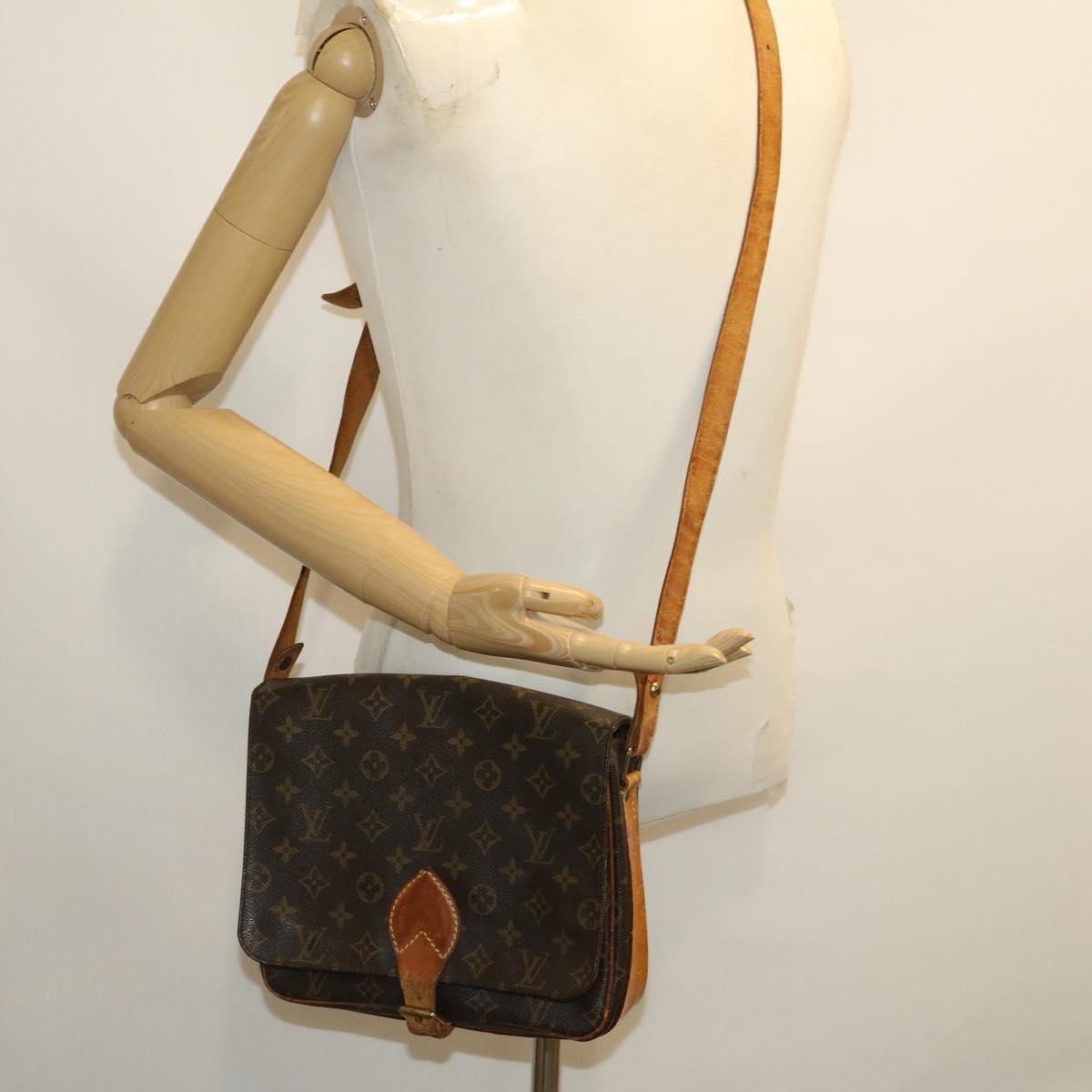 LOUIS VUITTON Monogram Cartouchiere GM Shoulder Bag M51252 LV bs1956