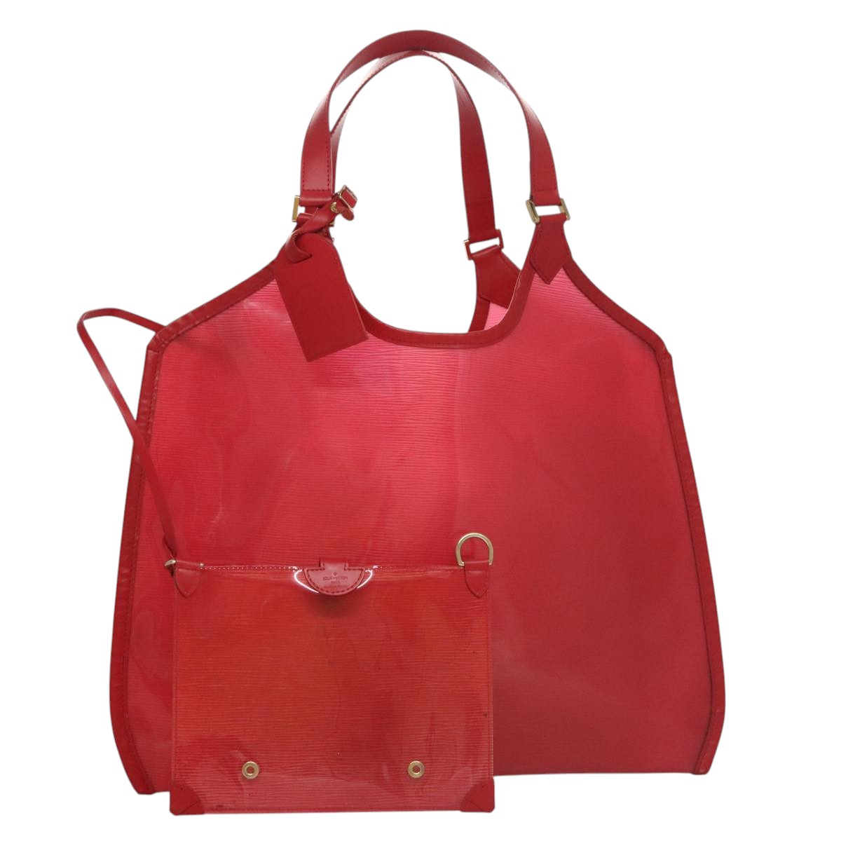 LOUIS VUITTON Epi Plage Via Hand Bag Vinyl Red Grenadine M92152 LV bs20812