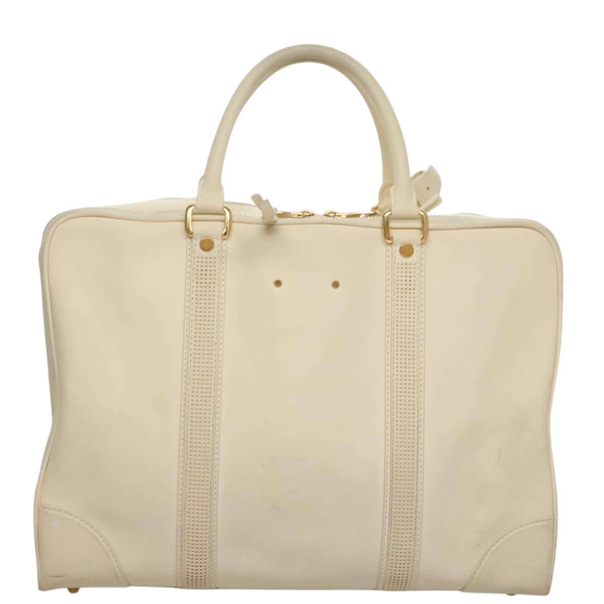 LOUIS VUITTON Varleys 24H Hand Bag Leather Cream M95360 LV bs20954