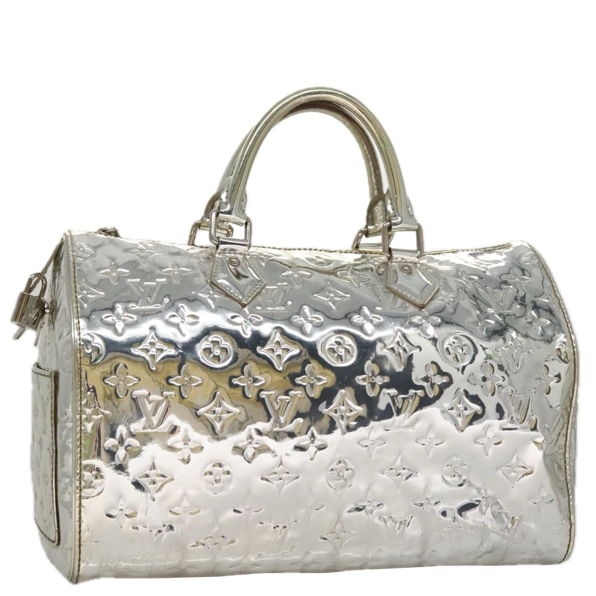 LOUIS VUITTON Monogram Miroir Speedy 30 Hand Bag Argent M95786 LV bs21094