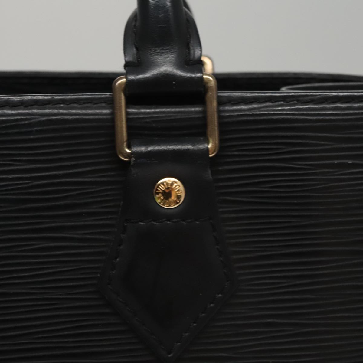 LOUIS VUITTON Epi Sac Plat PM Hand Bag Black M58658 LV bs21108