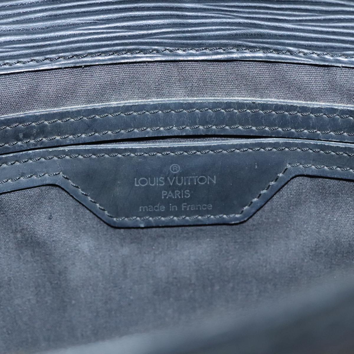 LOUIS VUITTON Epi Sac Plat PM Hand Bag Black M58658 LV bs21108