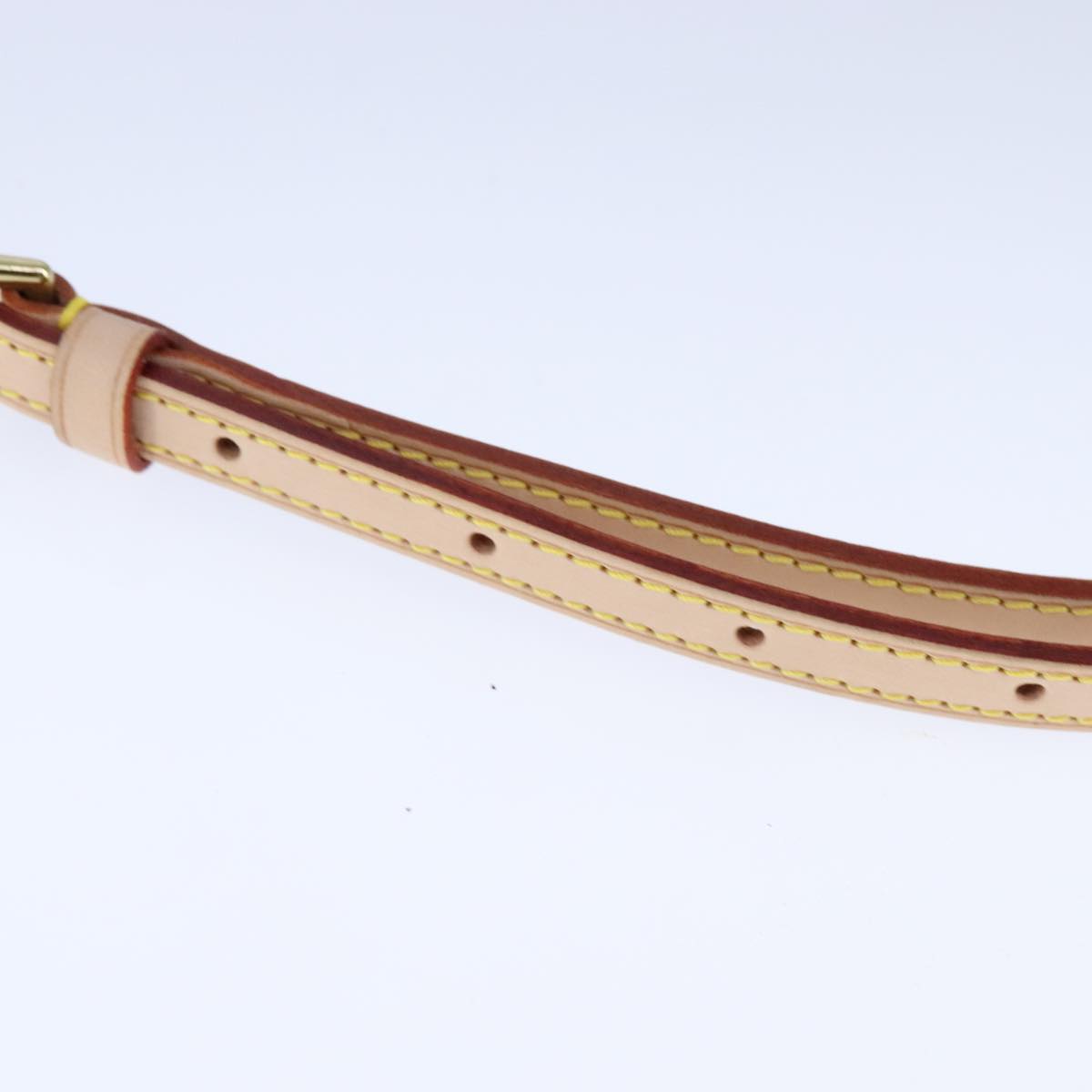 LOUIS VUITTON Adjustable Shoulder Strap Leather 36.6""-46.1"" Beige bs21111