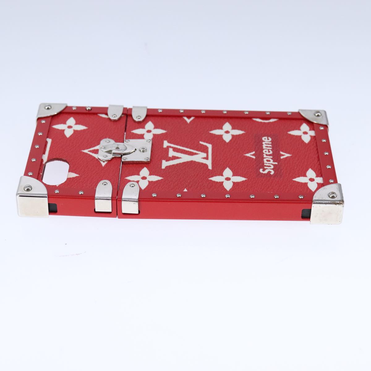 LOUIS VUITTON Monogram Supreme Collaboration iPhone 7 Case Red LV bs21168