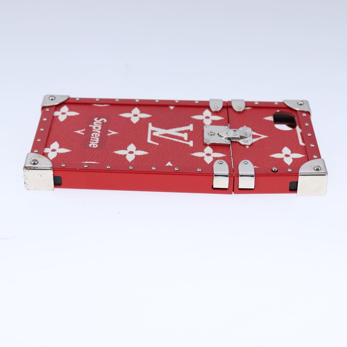 LOUIS VUITTON Monogram Supreme Collaboration iPhone 7 Case Red LV bs21168
