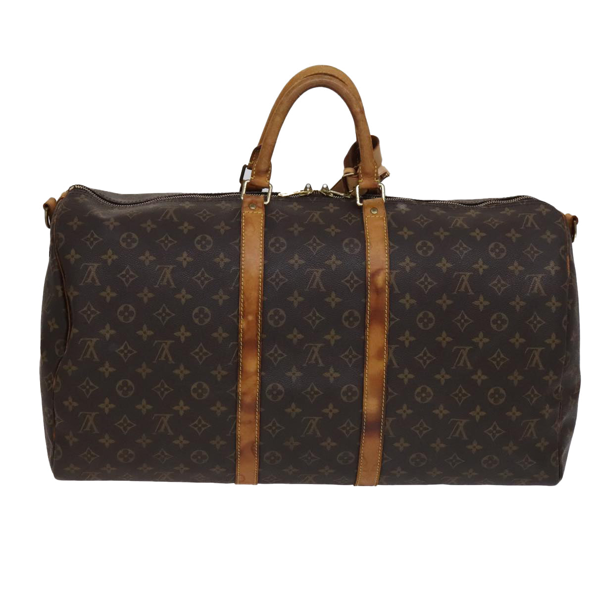 LOUIS VUITTON Monogram Keepall Bandouliere 55 Boston Bag M41414 LV bs21169