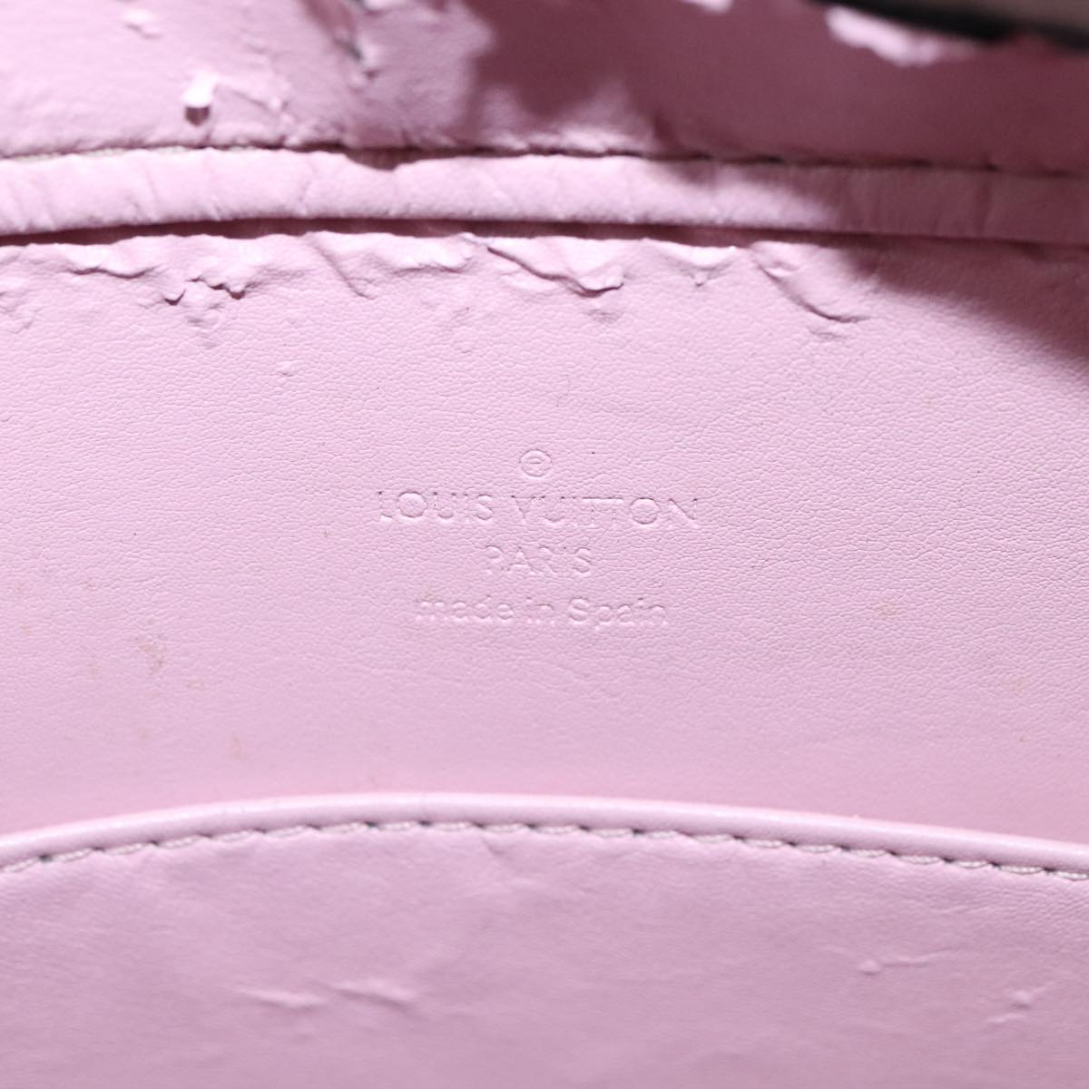 LOUIS VUITTON Monogram Vernis Columbus Bag Marshmallow Pink M91032 bs21222