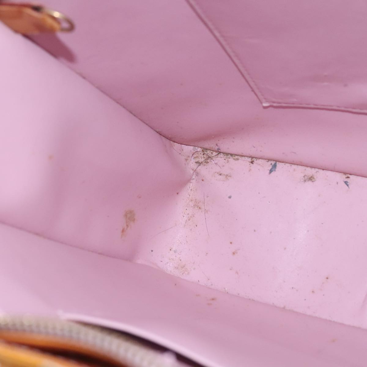 LOUIS VUITTON Monogram Vernis Columbus Bag Marshmallow Pink M91032 bs21222