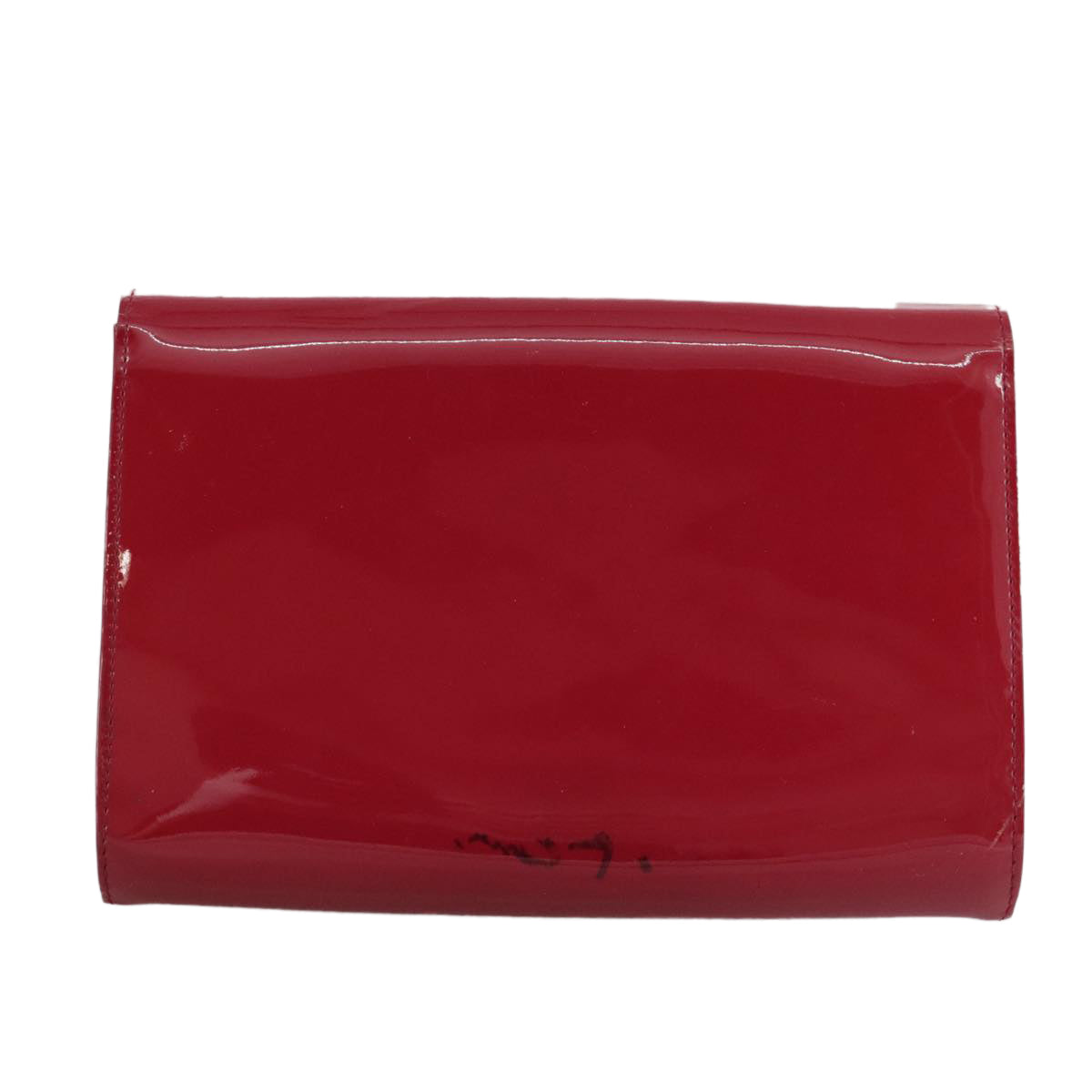 LOUIS VUITTON Pochette Louise EW Bag Patent Rose Andian M94270 LV bs21225