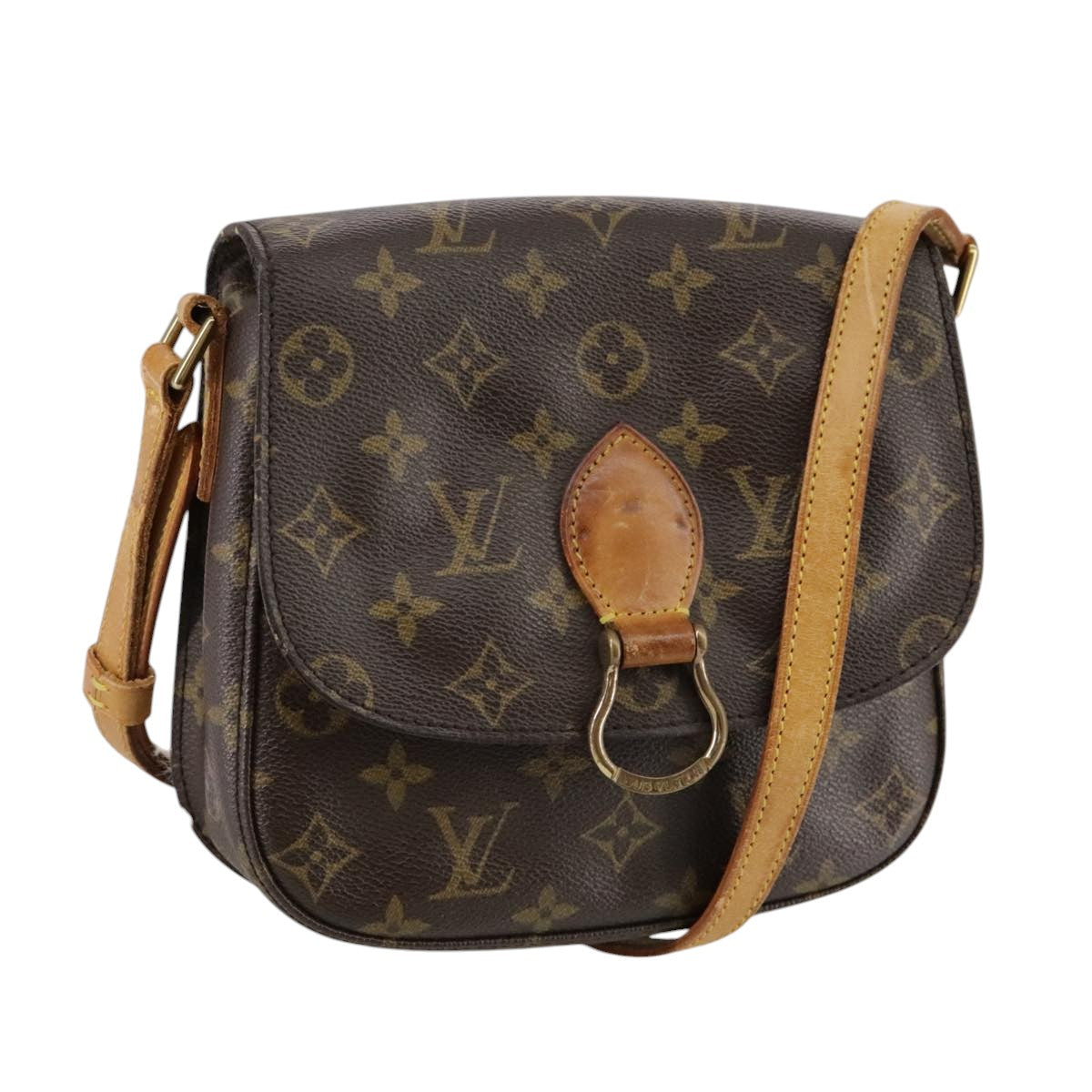 LOUIS VUITTON Monogram Saint Cloud MM Shoulder Bag M51243 LV bs21236