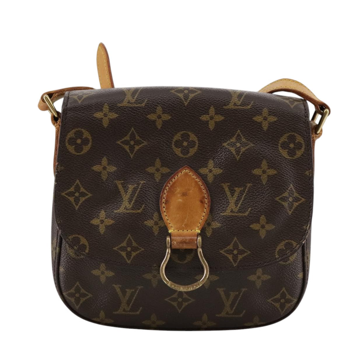 LOUIS VUITTON Monogram Saint Cloud MM Shoulder Bag M51243 LV bs21236