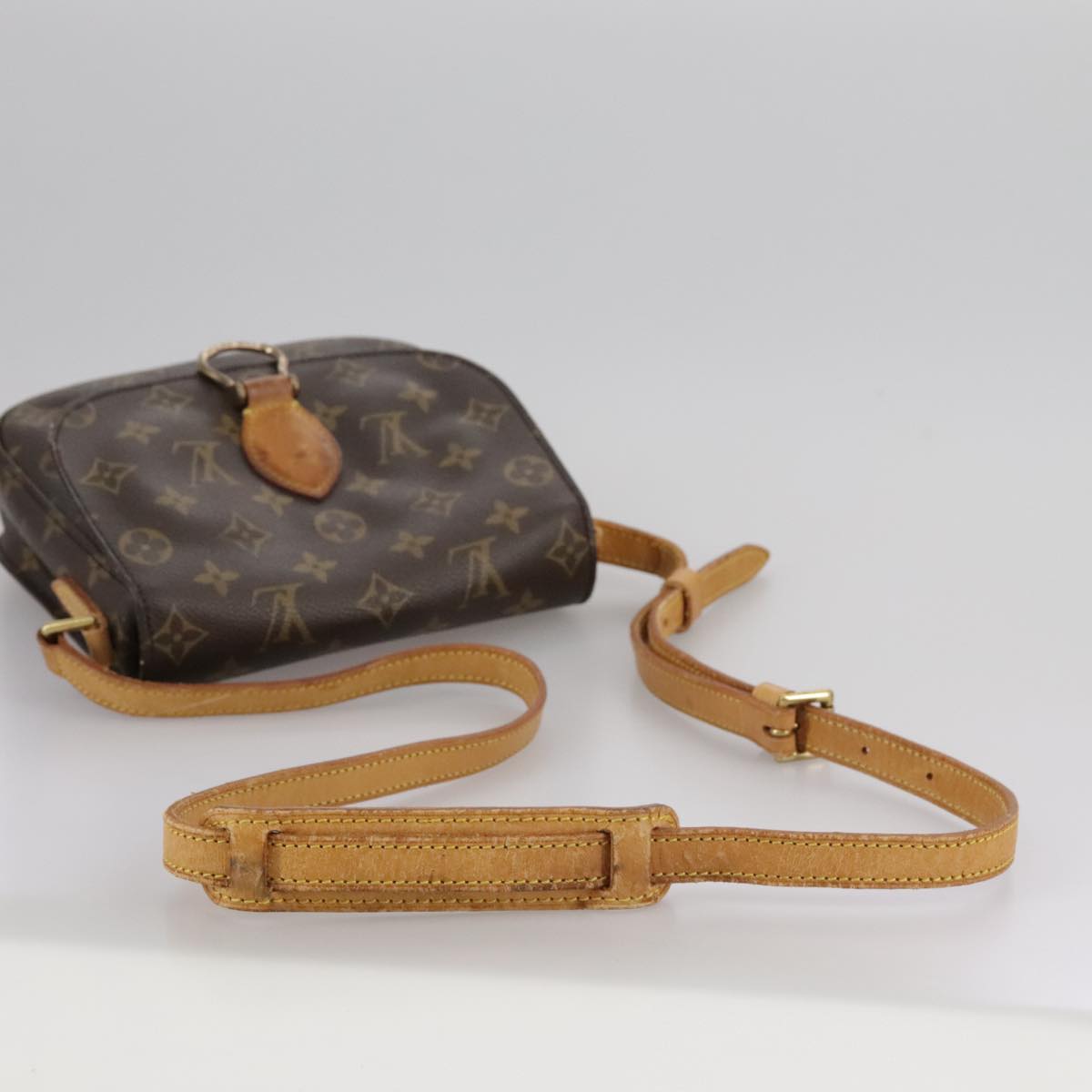 LOUIS VUITTON Monogram Saint Cloud MM Shoulder Bag M51243 LV bs21236