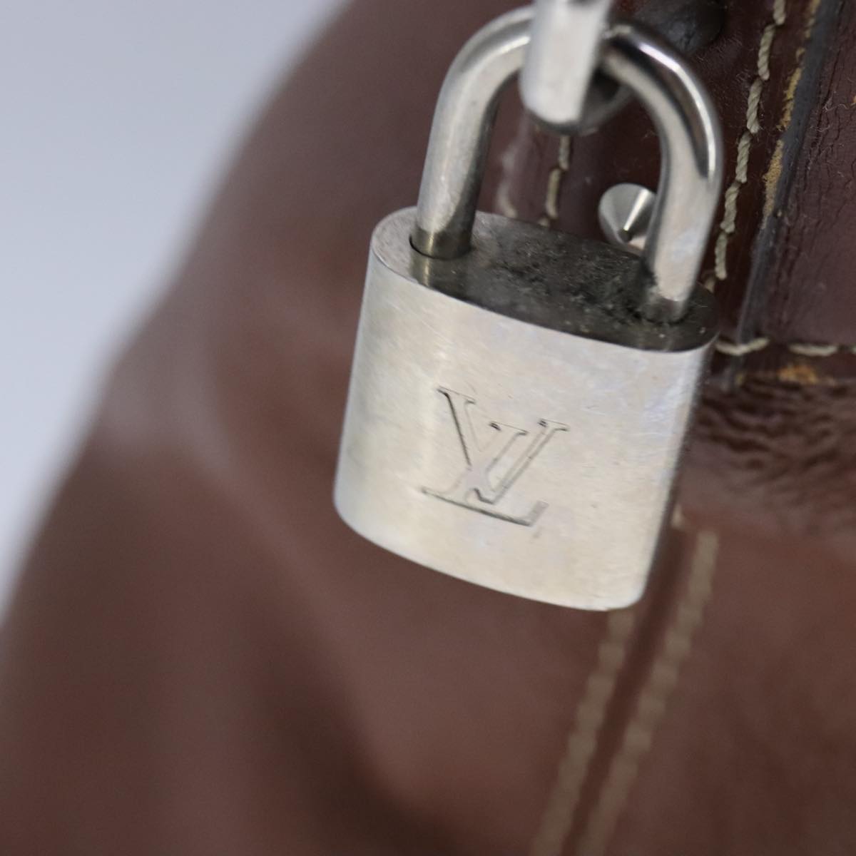 LOUIS VUITTON Suhari Lockit PM Hand Bag Leather Brown M91889 LV bs21258