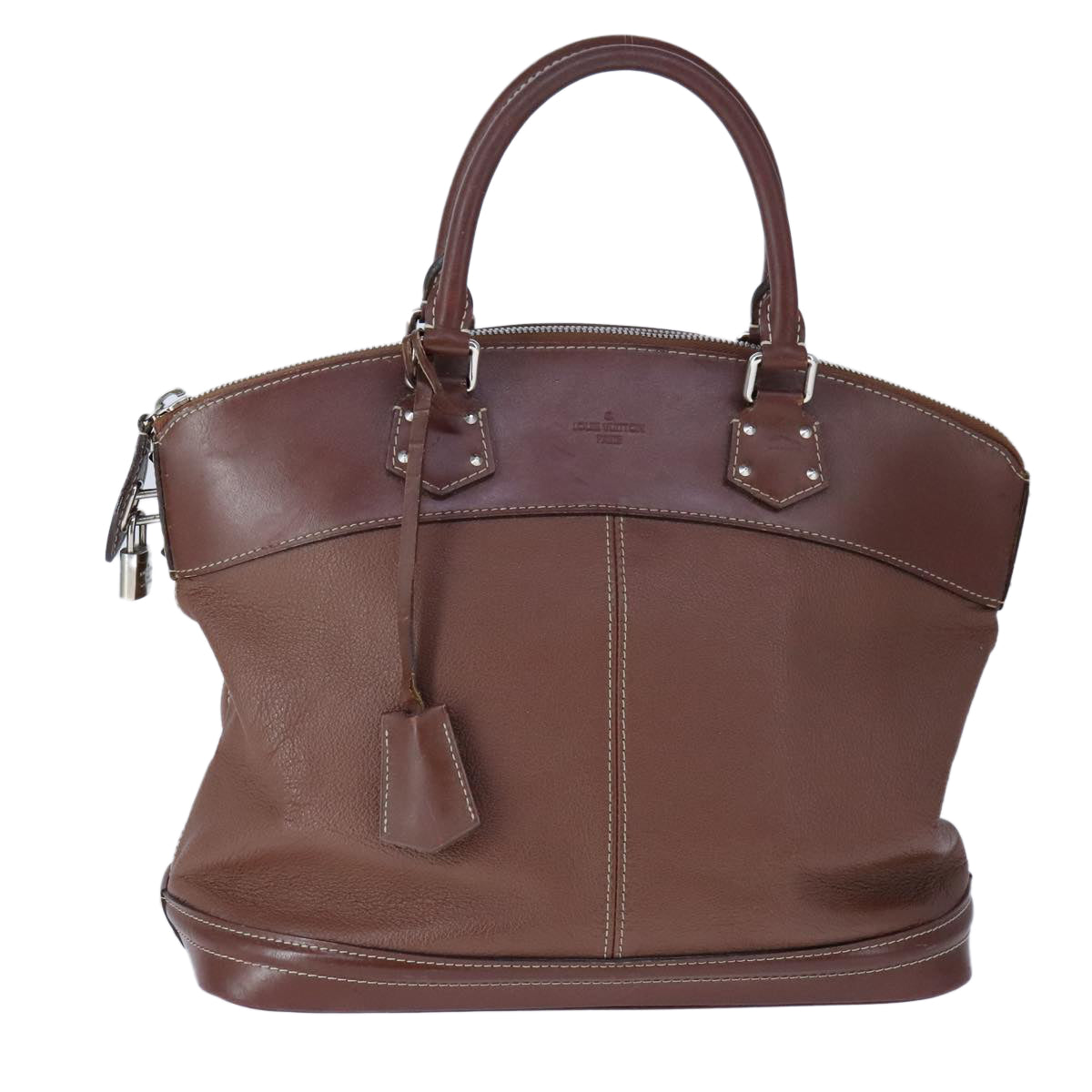 LOUIS VUITTON Suhari Lockit PM Hand Bag Leather Brown M91889 LV bs21258