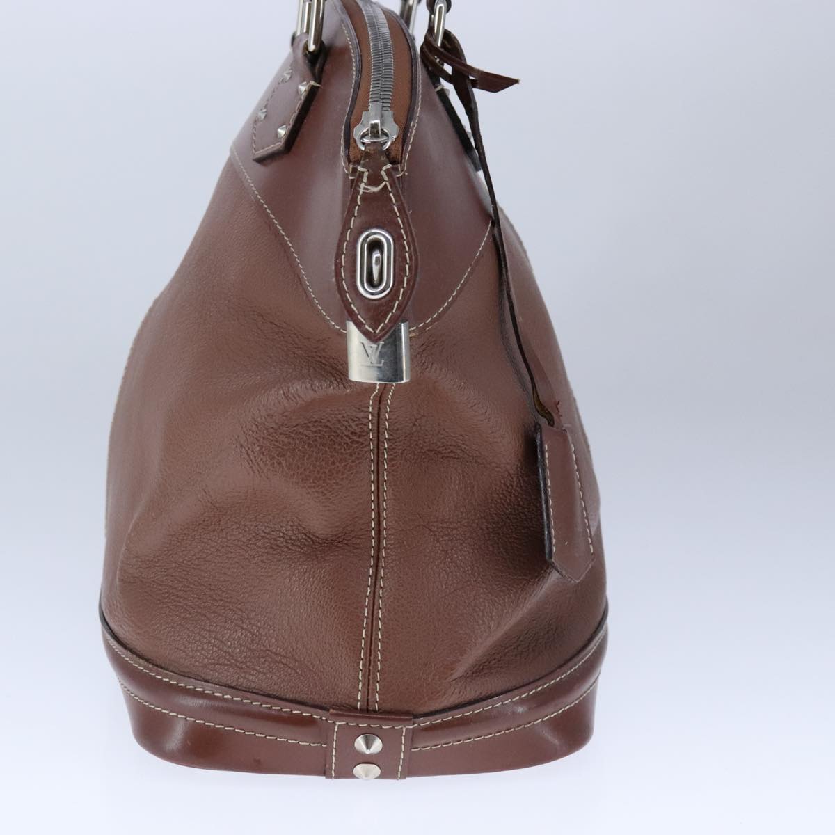 LOUIS VUITTON Suhari Lockit PM Hand Bag Leather Brown M91889 LV bs21258