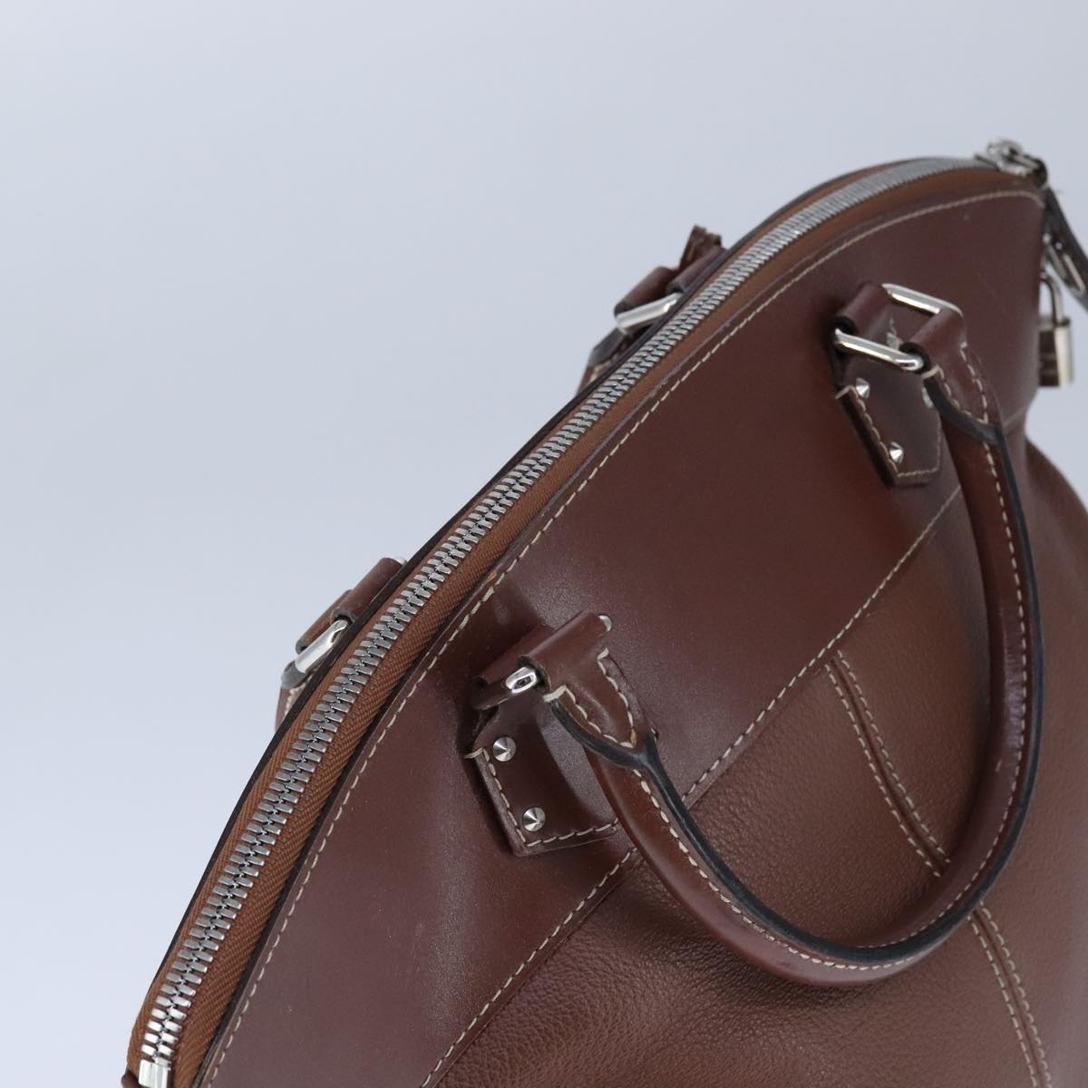 LOUIS VUITTON Suhari Lockit PM Hand Bag Leather Brown M91889 LV bs21258