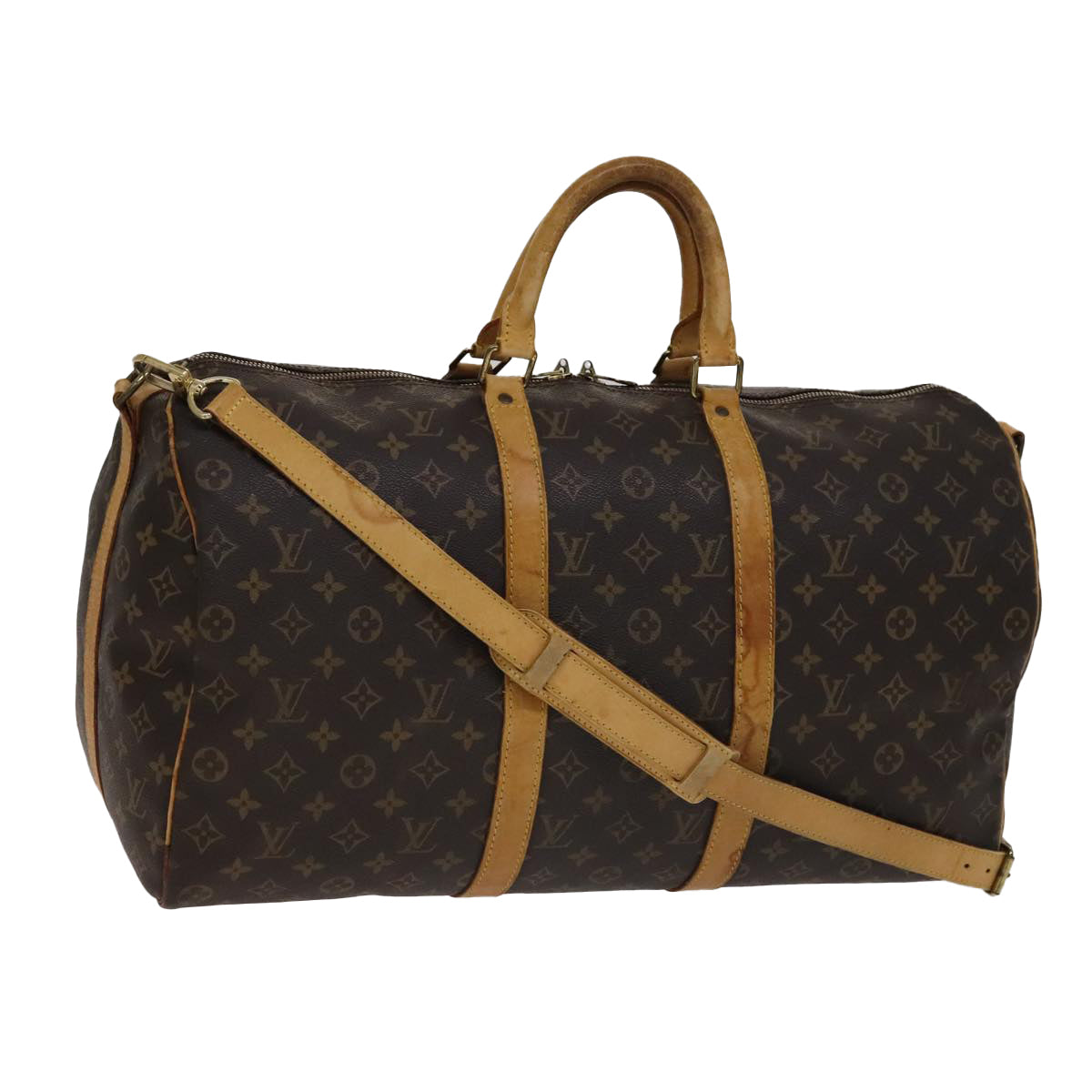 LOUIS VUITTON Monogram Keepall Bandouliere 50 Boston Bag M41416 LV bs21262