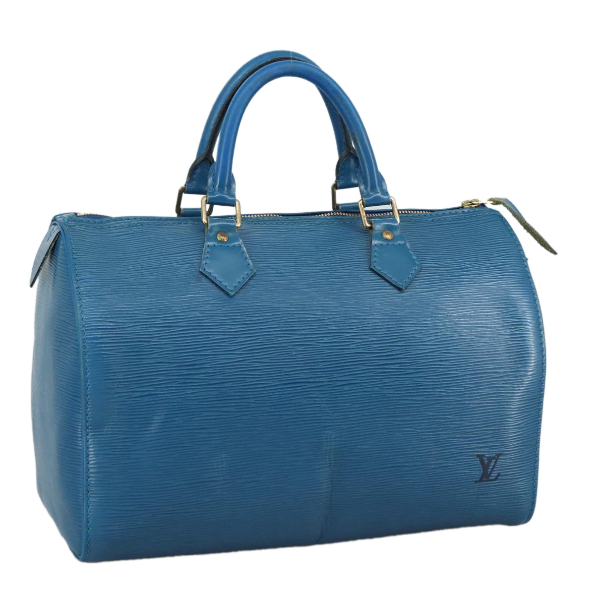 LOUIS VUITTON Epi Speedy 30 Hand Bag Toledo Blue M43005 LV bs21268