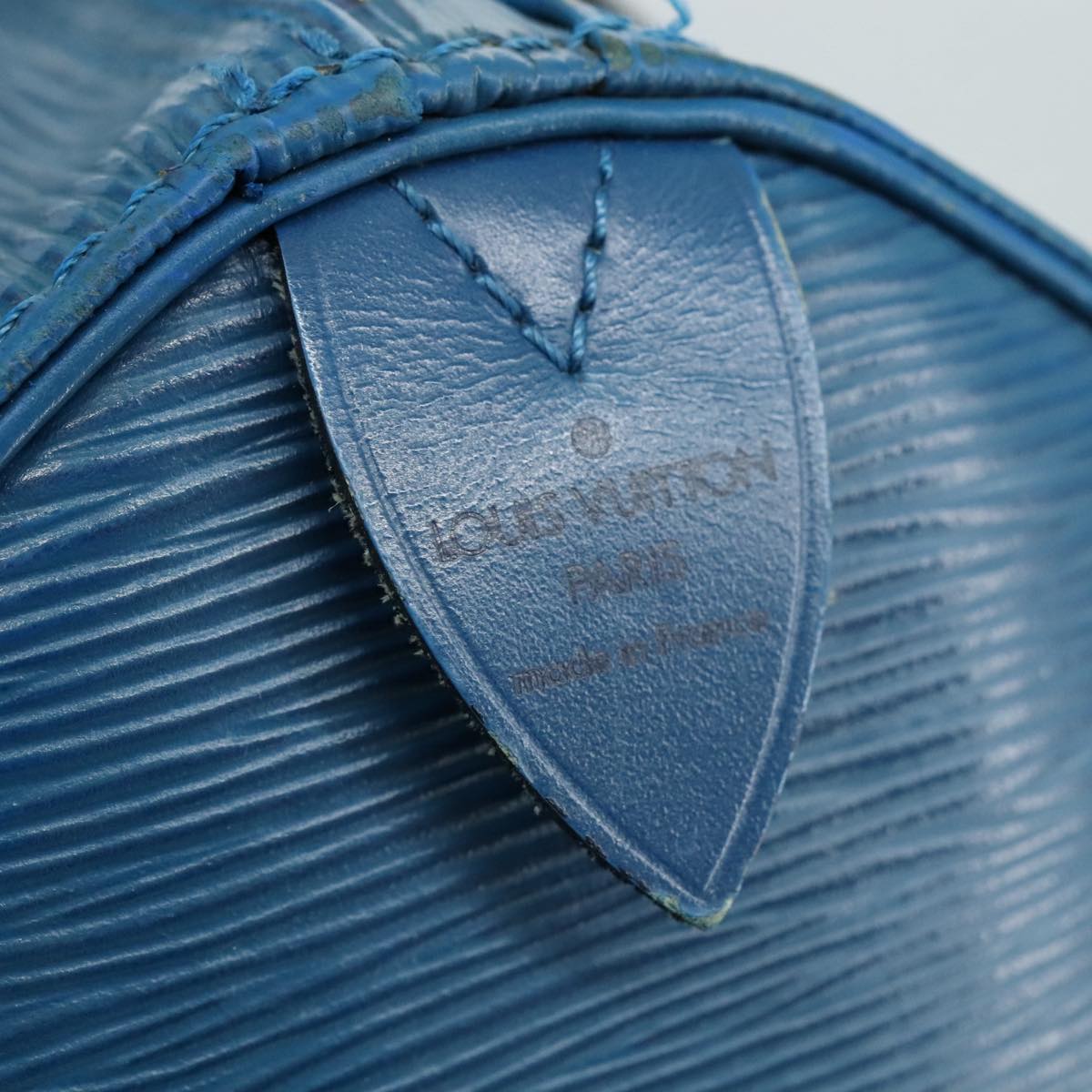 LOUIS VUITTON Epi Speedy 30 Hand Bag Toledo Blue M43005 LV bs21268