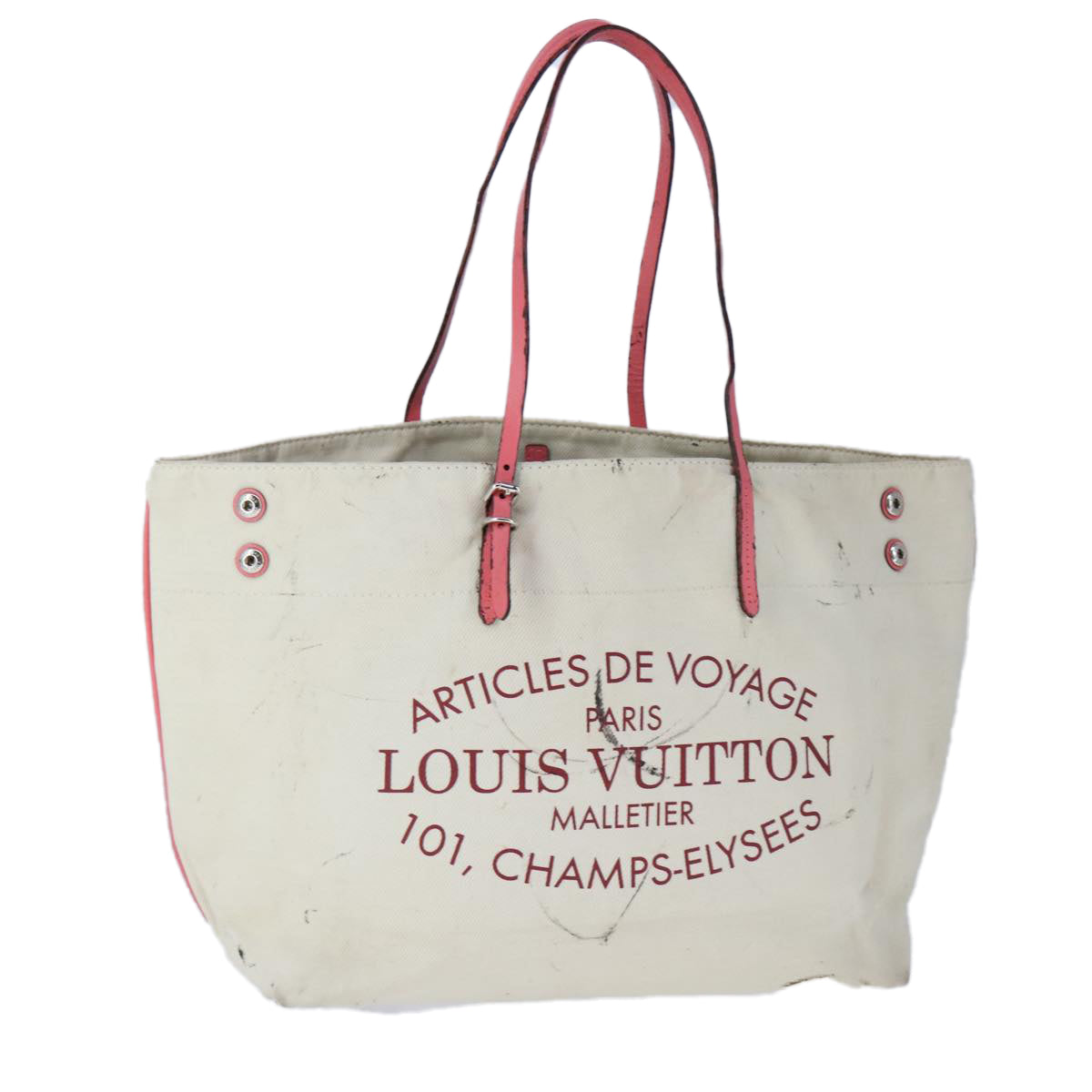 LOUIS VUITTON Cabas MM Tote Bag Canvas White M94502 LV bs21306