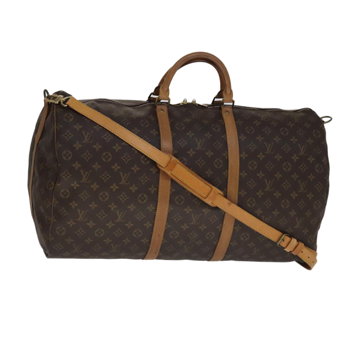 LOUIS VUITTON Monogram Keepall Bandouliere 60 Boston Bag M41412 LV bs21349