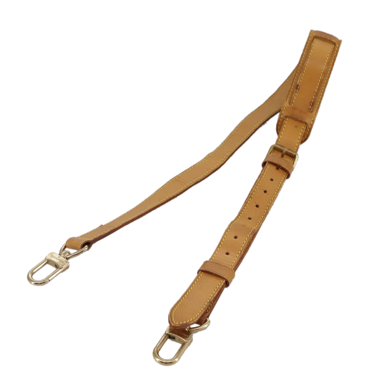 LOUIS VUITTON Adjustable Shoulder Strap Leather 35""-42.5"" Beige bs21350
