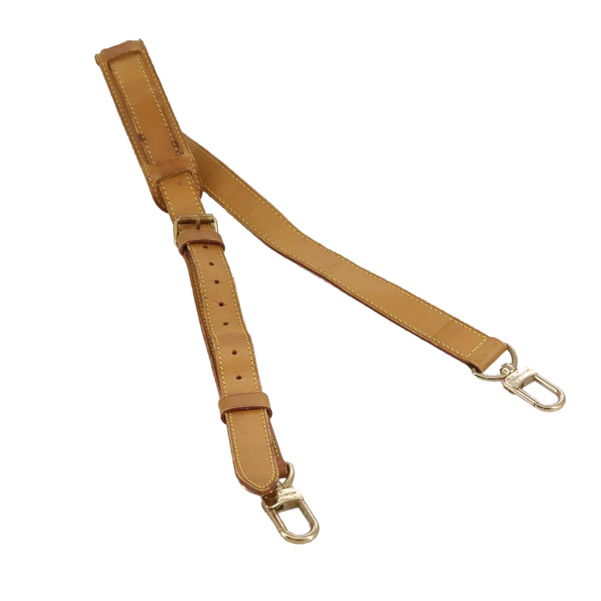 LOUIS VUITTON Adjustable Shoulder Strap Leather 35""-42.5"" Beige bs21350