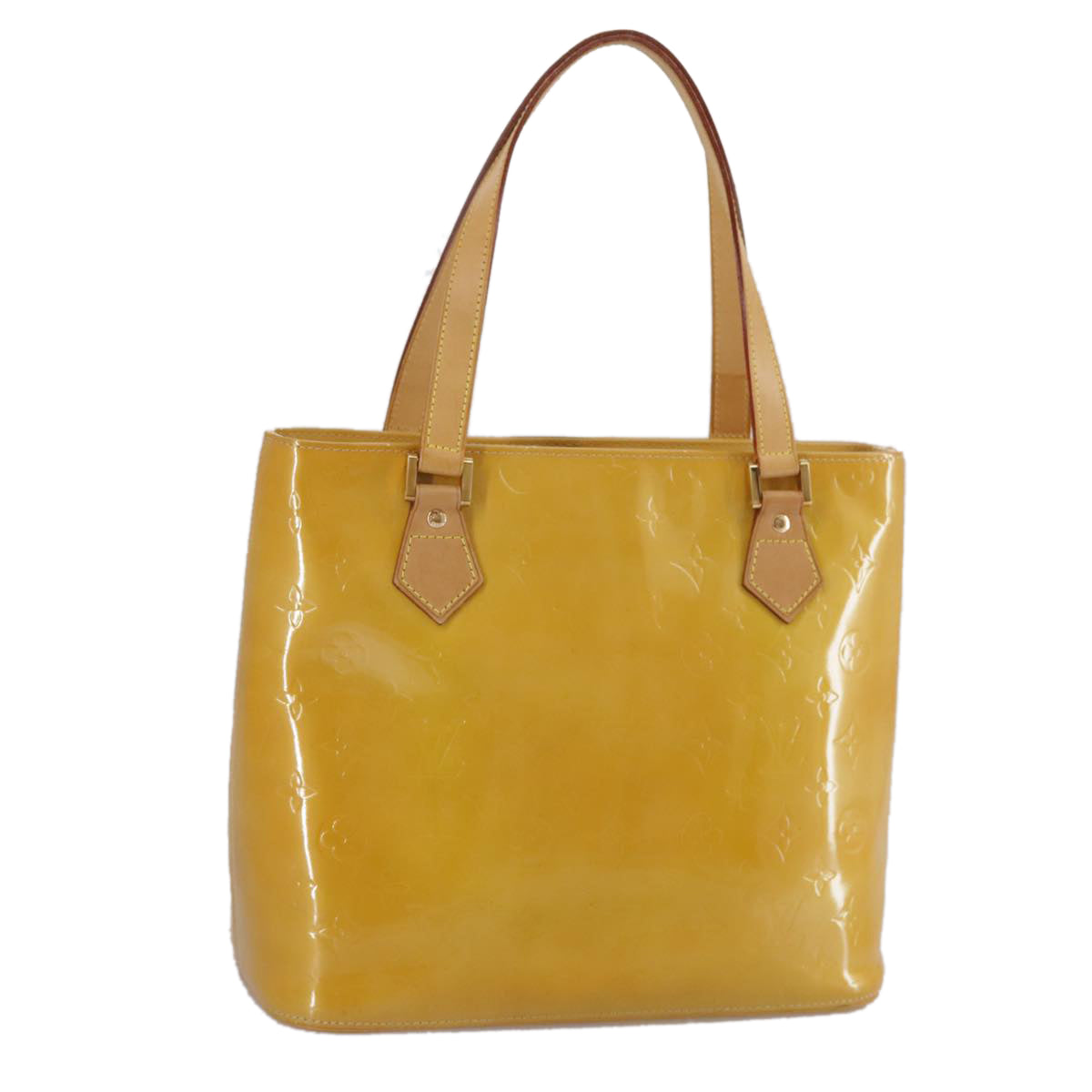 LOUIS VUITTON Monogram Vernis Houston Hand Bag Beige M91004 LV bs21390