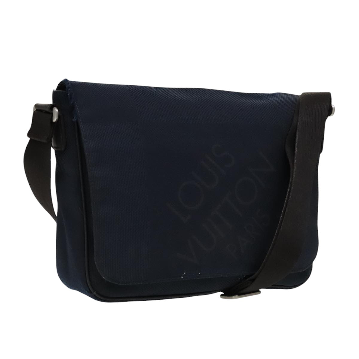 LOUIS VUITTON Damier Geant Petite Message Shoulder Bag Navy N41127 bs21447