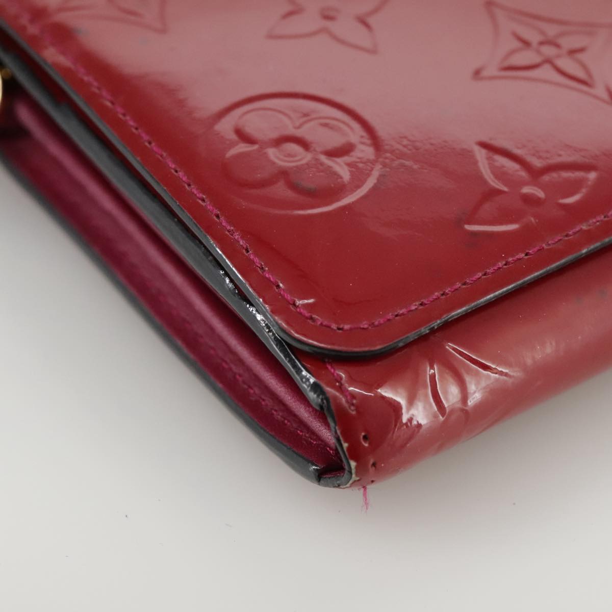 LOUIS VUITTON Vernis Portefeiulle Sarah Chain Threes M90087 LV bs21492