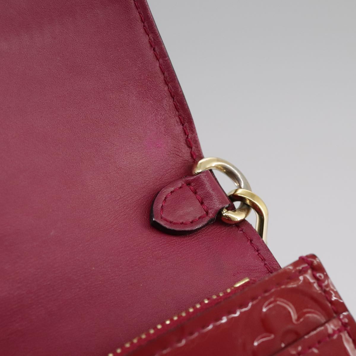 LOUIS VUITTON Vernis Portefeiulle Sarah Chain Threes M90087 LV bs21492