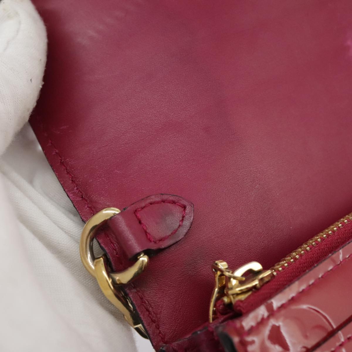 LOUIS VUITTON Vernis Portefeiulle Sarah Chain Threes M90087 LV bs21492