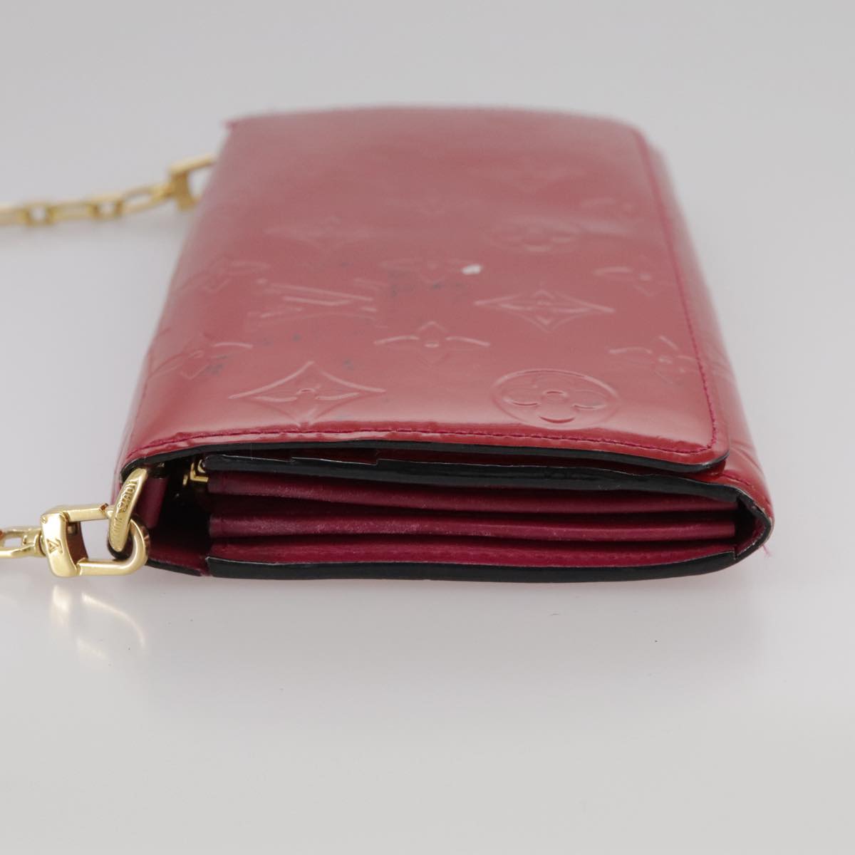 LOUIS VUITTON Vernis Portefeiulle Sarah Chain Threes M90087 LV bs21492